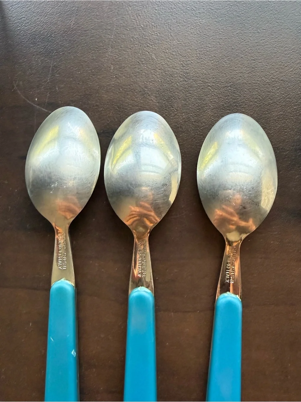 vintage cose-casa Inox 18-10  Italy Flatware  3 fork 2 knife 3 Spoon blue Set
